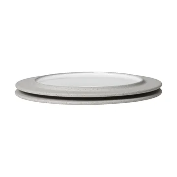 Sonae tallrik 2-pack - Grey-white, Ø22 cm - Ferm Living