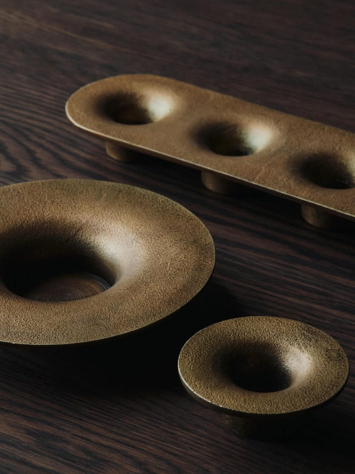 Soothe ljusstake Ø8 cm, Brass Finish Ferm Living