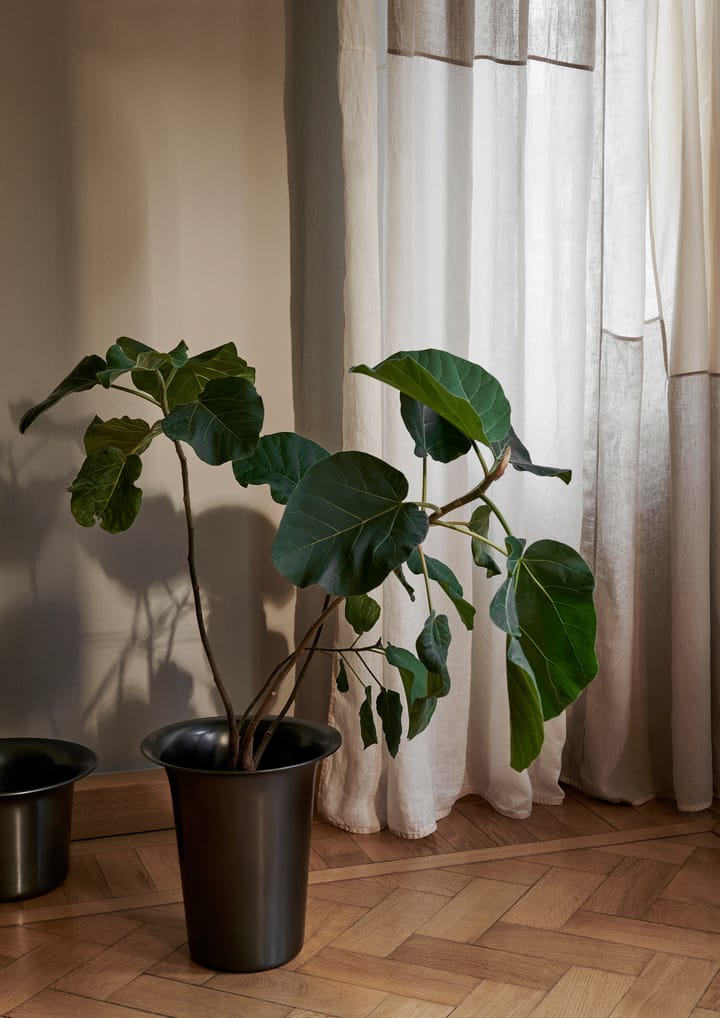 Spun alu korg hög Ø35 cm, Blackened Aluminium Ferm Living