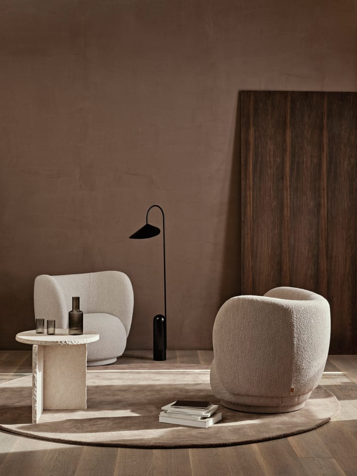 Stille tuftad matta rund, Ash Brown Ø240 cm Ferm Living