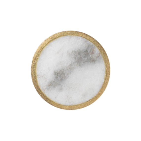 Stone krok liten, vit marmor-mässing Ferm Living