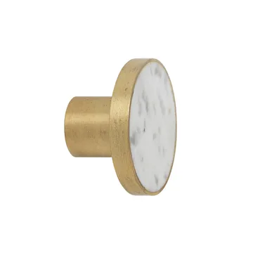 Stone krok stor - vit marmor-mässing - Ferm Living