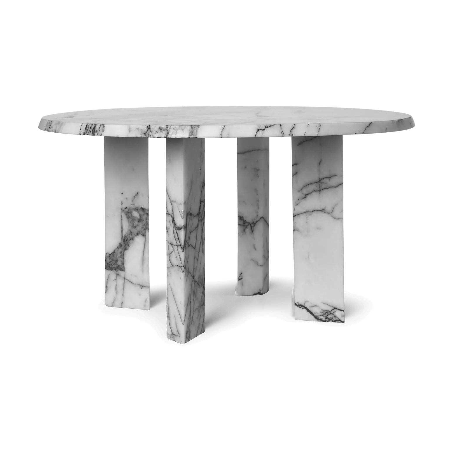 Taula soffbord Ø67x35 cm, White-charcoal Ferm Living