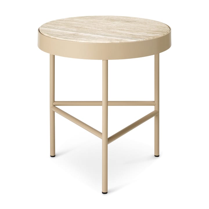 Travertine soffbord Ø40 cm - Cashmere - Ferm LIVING