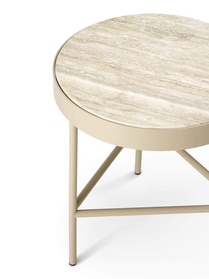 Travertine soffbord Ø40 cm, Cashmere Ferm Living