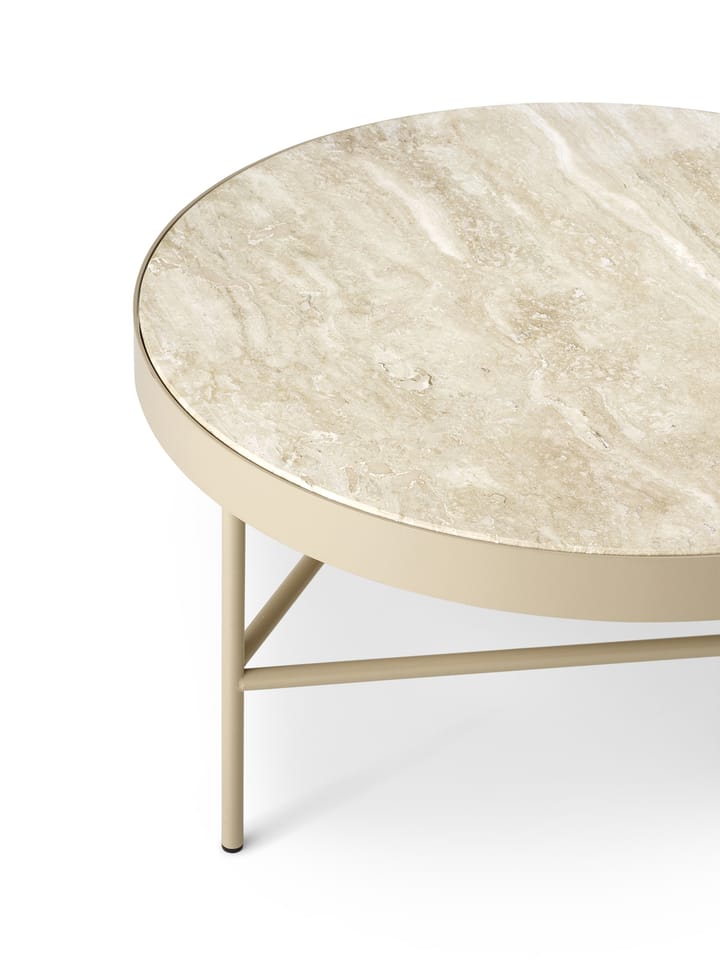 Travertine soffbord Ø70,5 cm, Cashmere Ferm Living