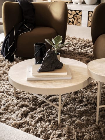 Travertine soffbord Ø70,5 cm - Cashmere - Ferm Living