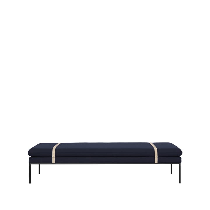 Turn Dagbädd - tyg fiord by kvadrat dark blue, svart stativ - ferm LIVING