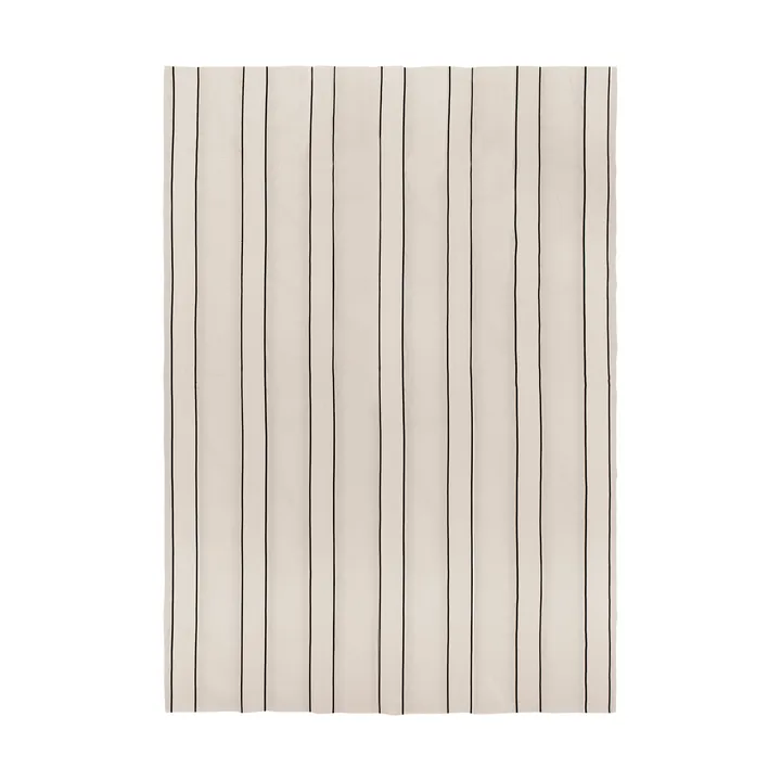 Twill överkast - Off-white-black, 230x260 cm - Ferm Living