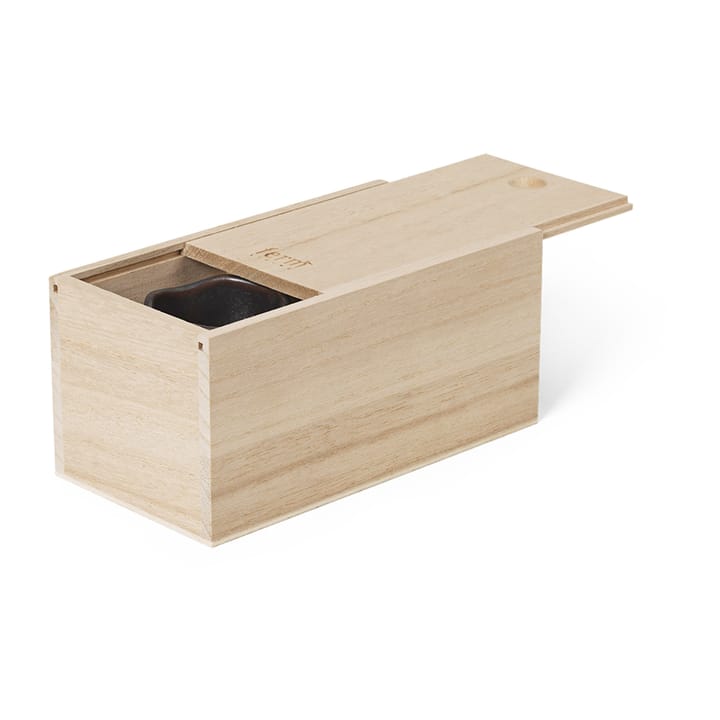 Uneru Mini kruka med fat 2 delar, Black Ferm Living
