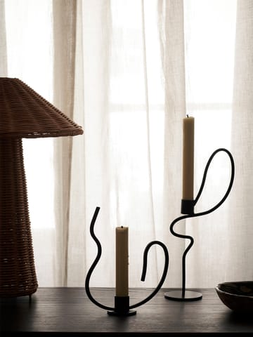 Valse ljusstake high - Black - Ferm Living