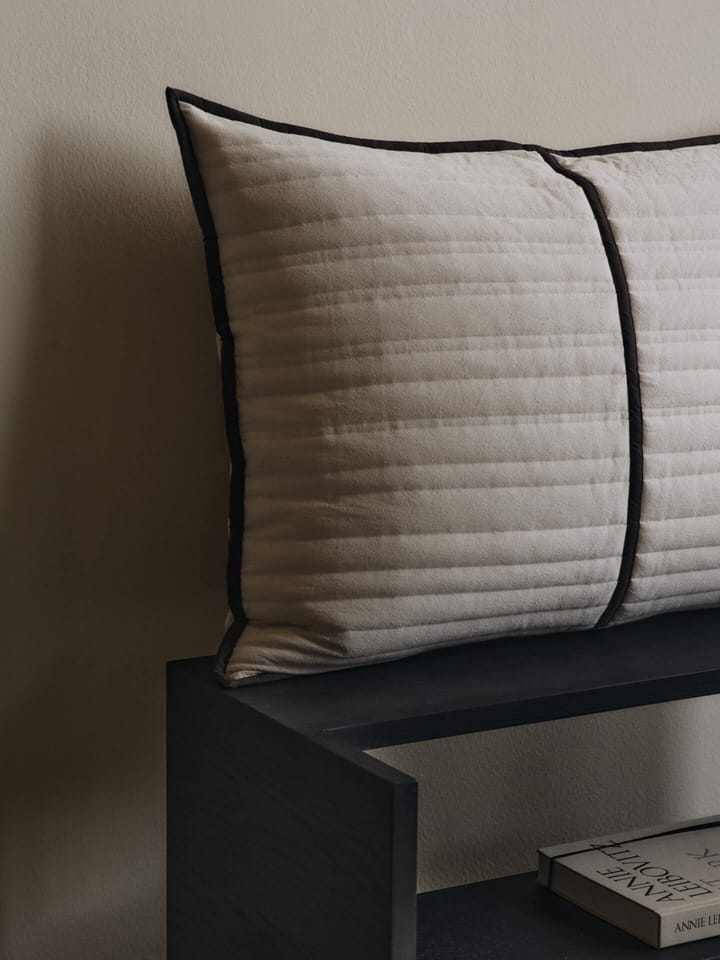 Vari quiltad kudde 60x80 cm, Natural-dark chocolate Ferm Living