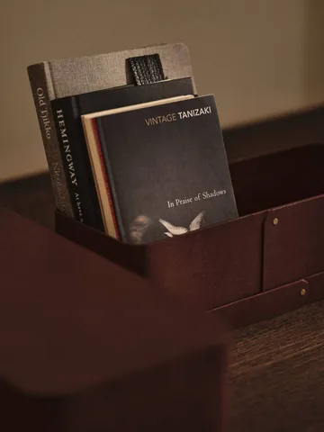 Vekla förvaringsbox 2 delar - Dark pecan, long - Ferm Living