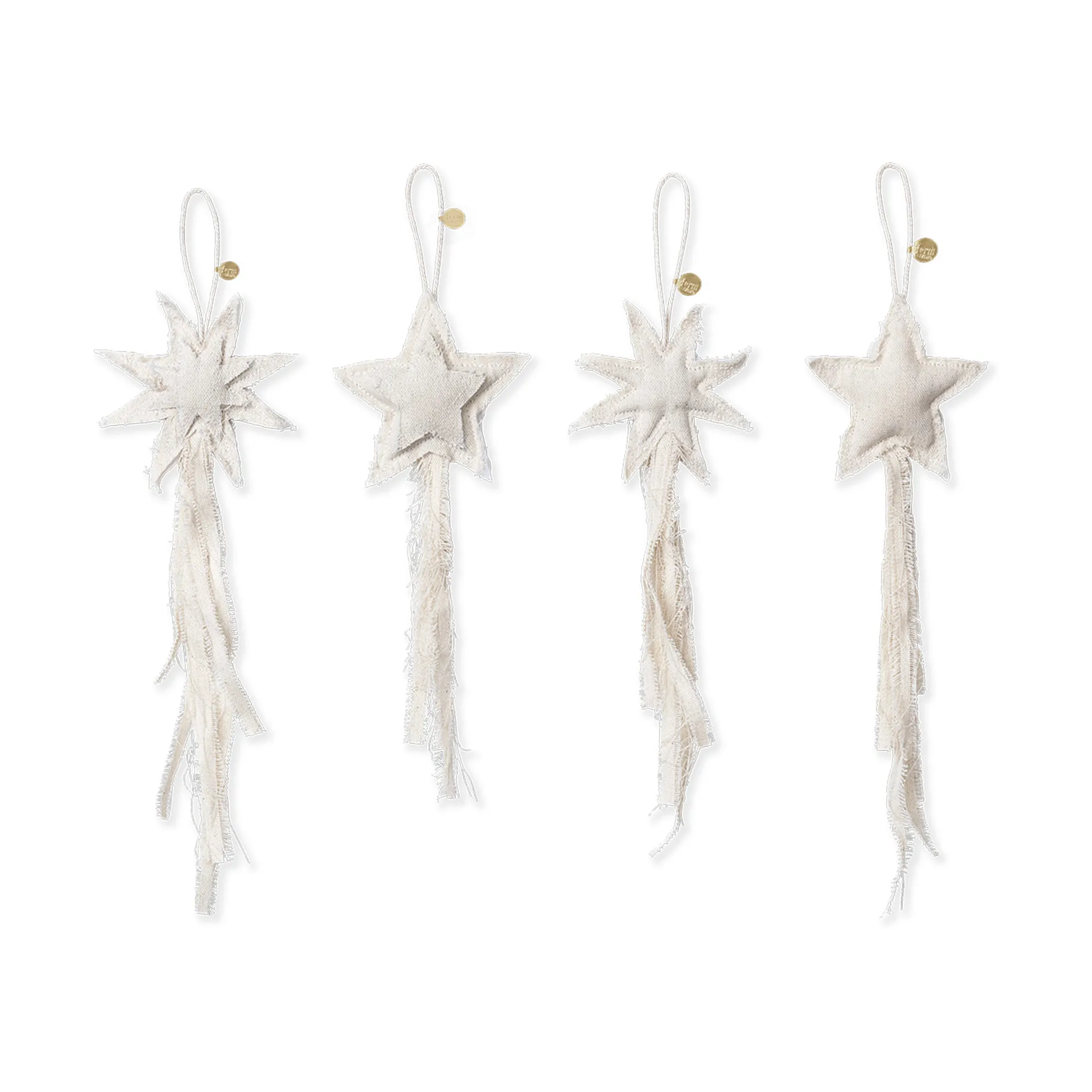 Vela Star Ornaments julgranshänge 4 delar, Natural Ferm Living