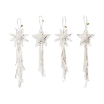 Vela Star Ornaments julgranshänge 4 delar - Natural - Ferm Living
