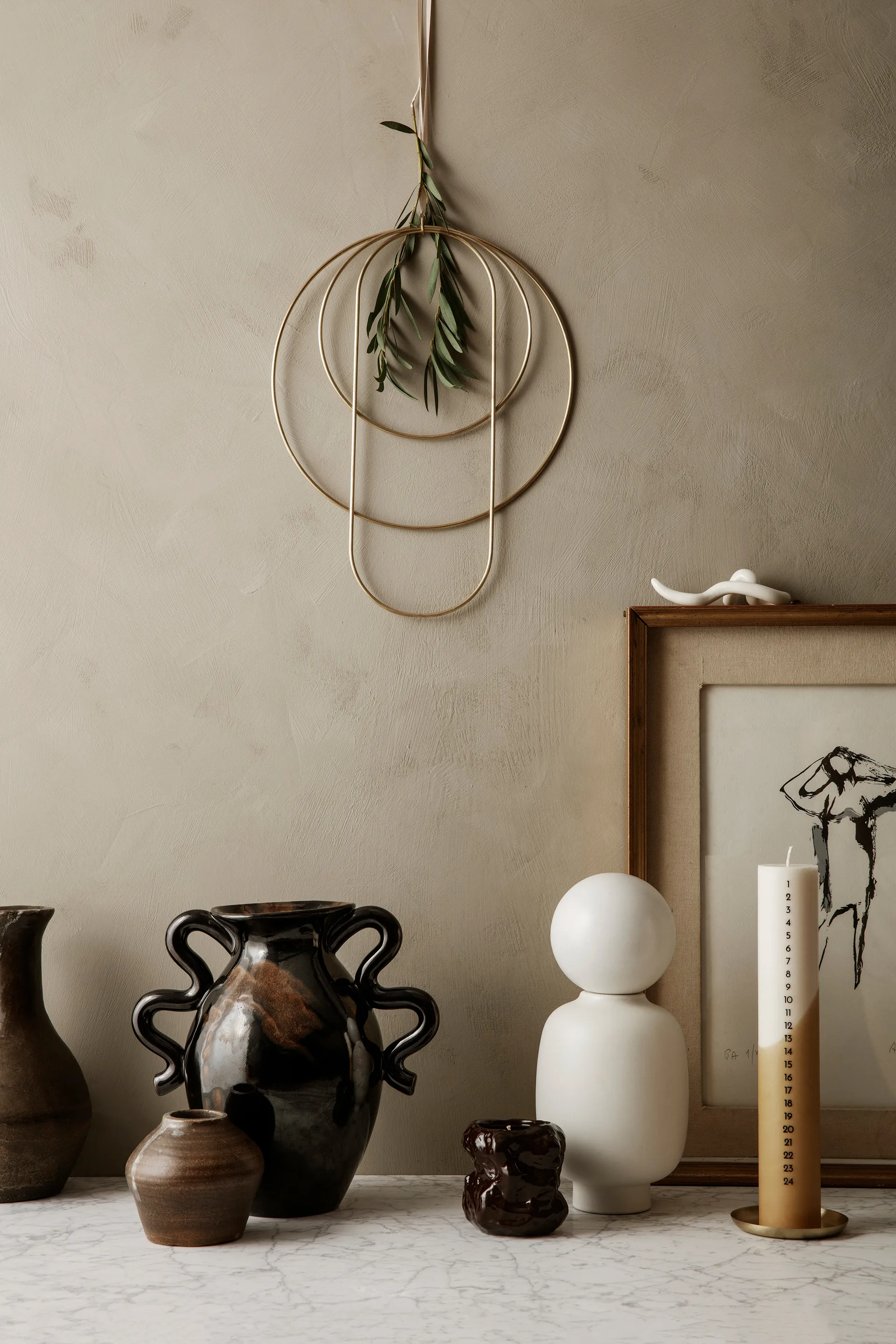 Verso vas 27 cm, Black-brown Ferm Living