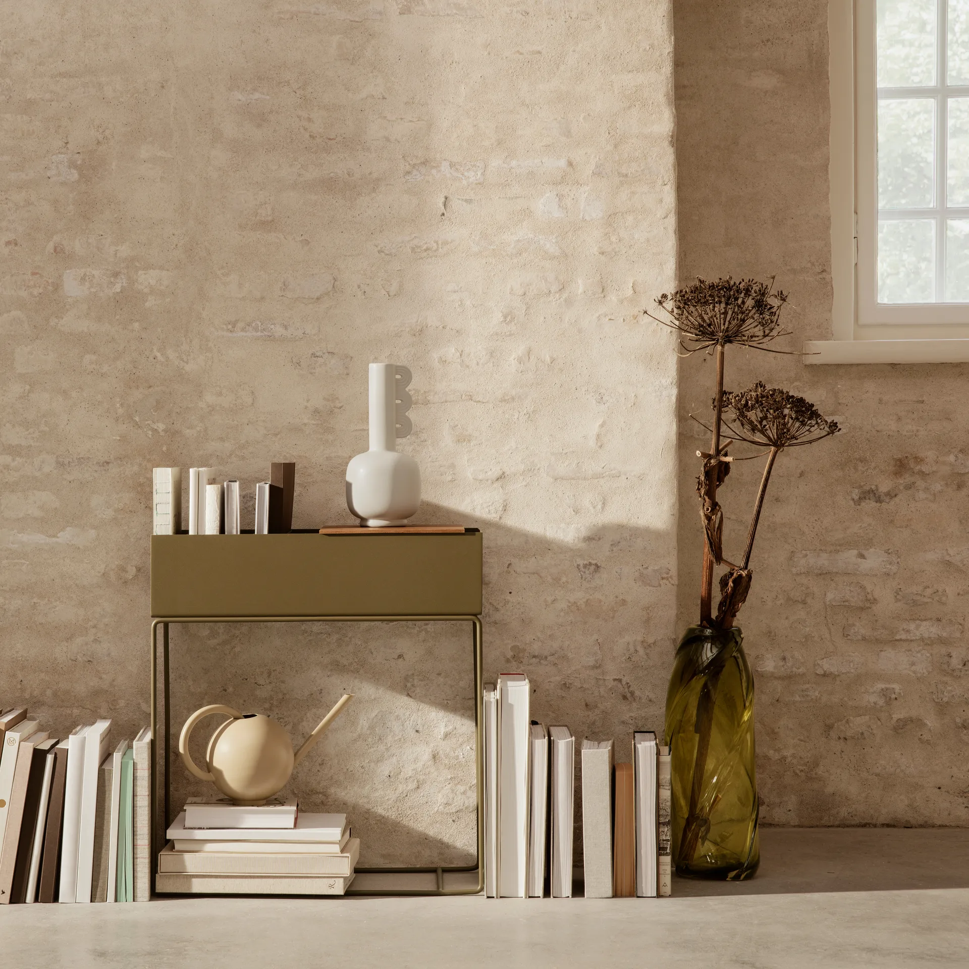 Water Swirl vas, Moss green Ferm Living