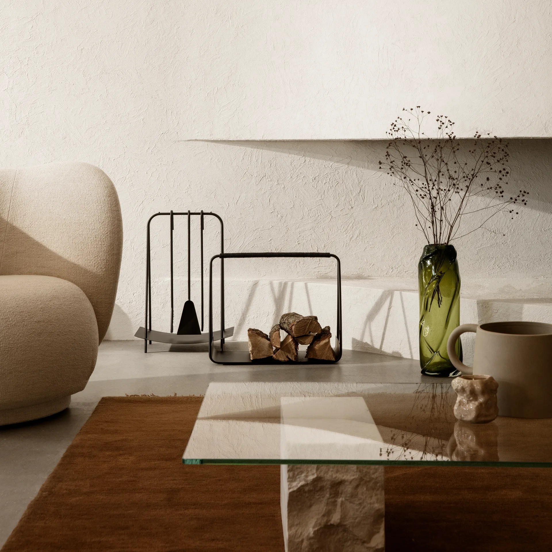 Water Swirl vas, Moss green Ferm Living