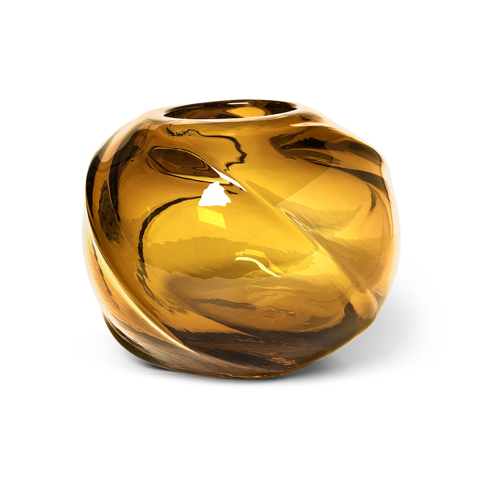 Water Swirl vas rund Ø21 cm, Amber Ferm Living