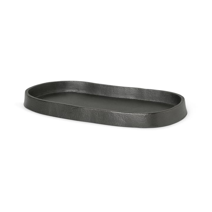 Yama bricka oval 9,5x19 cm - Svärtad aluminium - Ferm Living