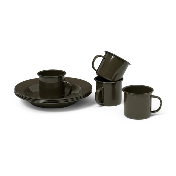 Yard Picnic servis picknick 8 delar - Olive Green - Ferm LIVING