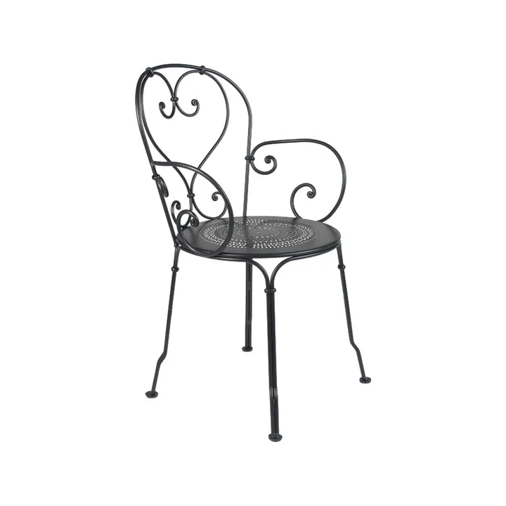 1900 karmstol - Liquorice (svart) - Fermob
