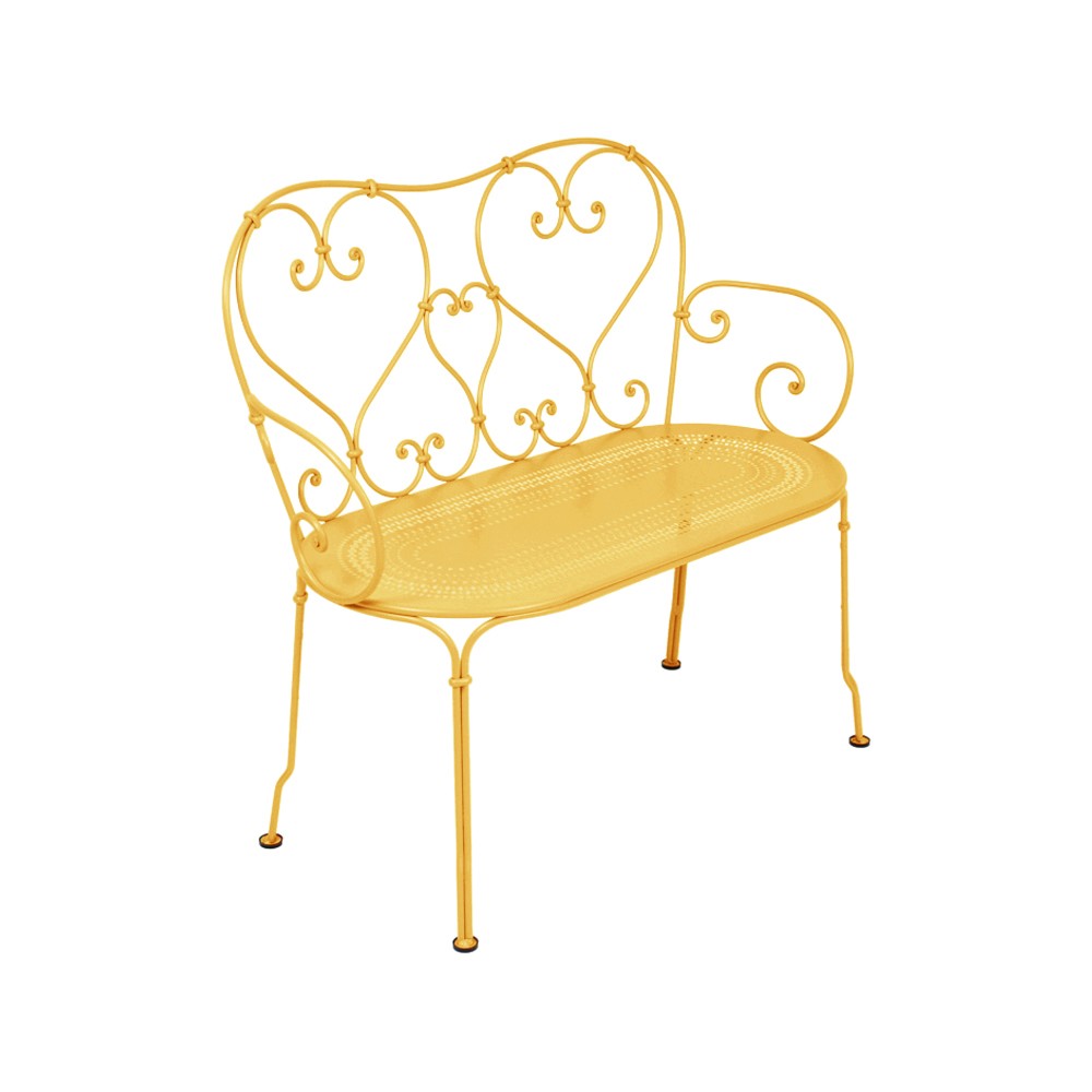 Fermob 1900 soffa honey | Skandinavisk Design | Trädgårdsbänkar | Gul