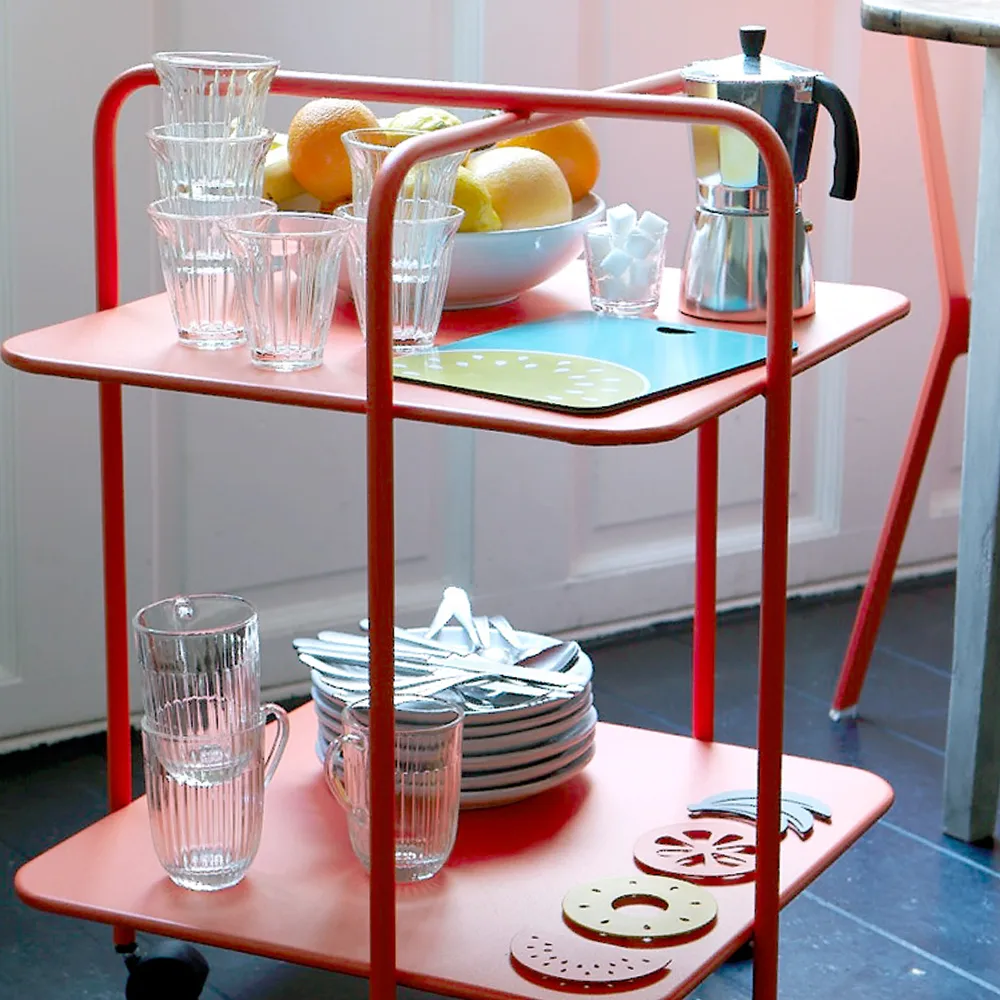 Alfred rullbord, willow green Fermob