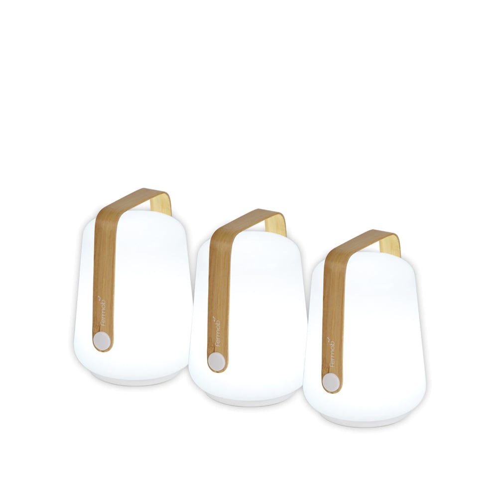 Fermob Balad bordslampa LED 3-pack Bambu-mini | Skandinavisk Design | Bordslampor | Beige