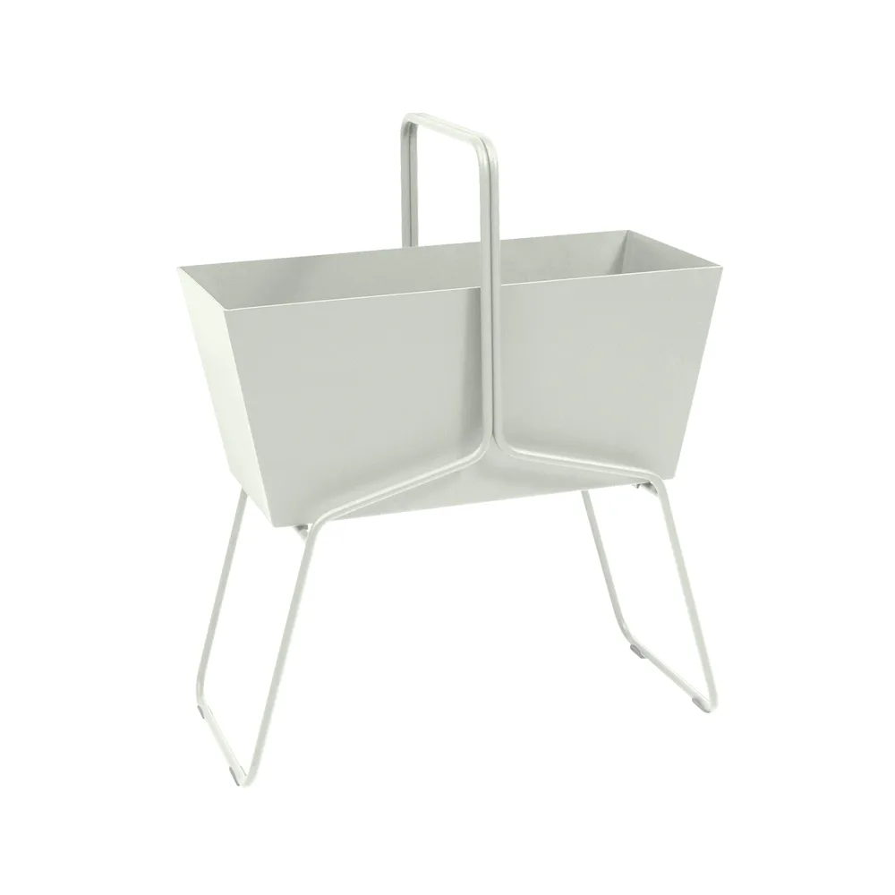 Basket high planteringsbox, clay grey Fermob