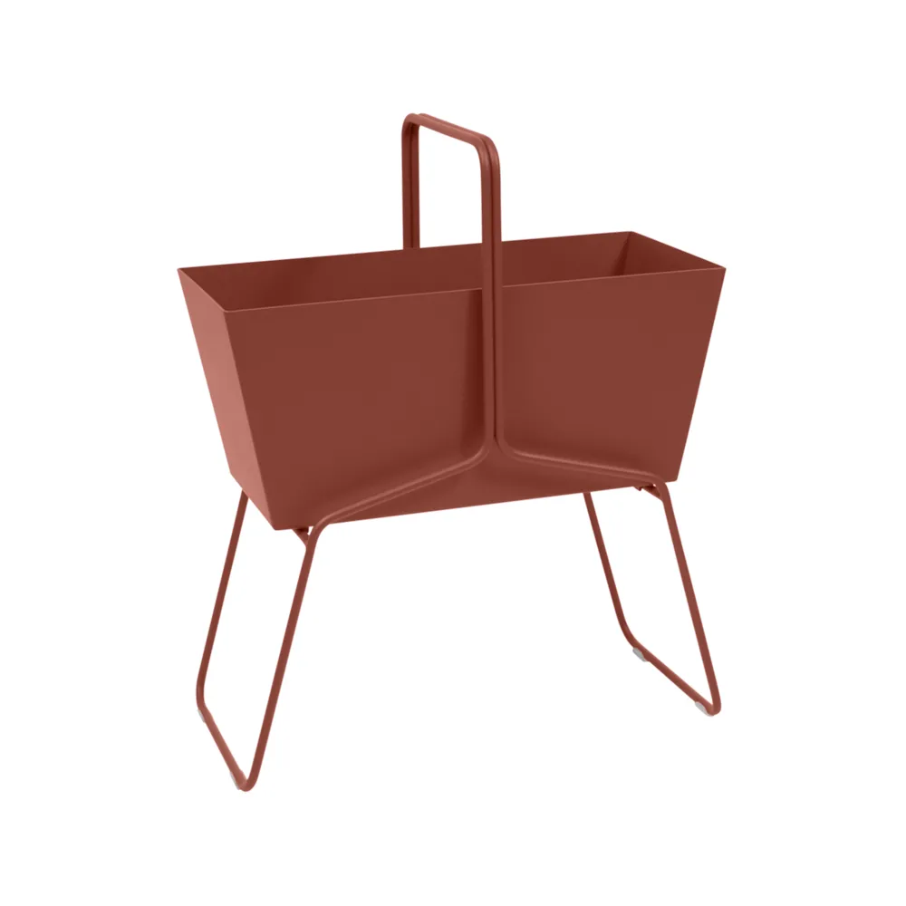 Basket high planteringsbox, Red ochre (röd) Fermob