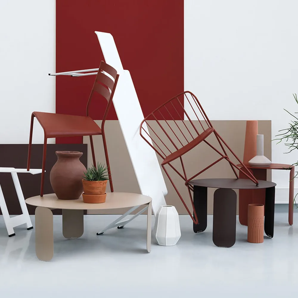 Bebop Ø80 bord lågt, Nutmeg (beige) Fermob