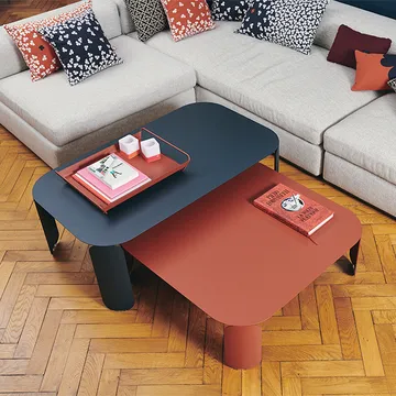 Bebop bord 120x70 cm - Chili (röd), h.42 cm - Fermob