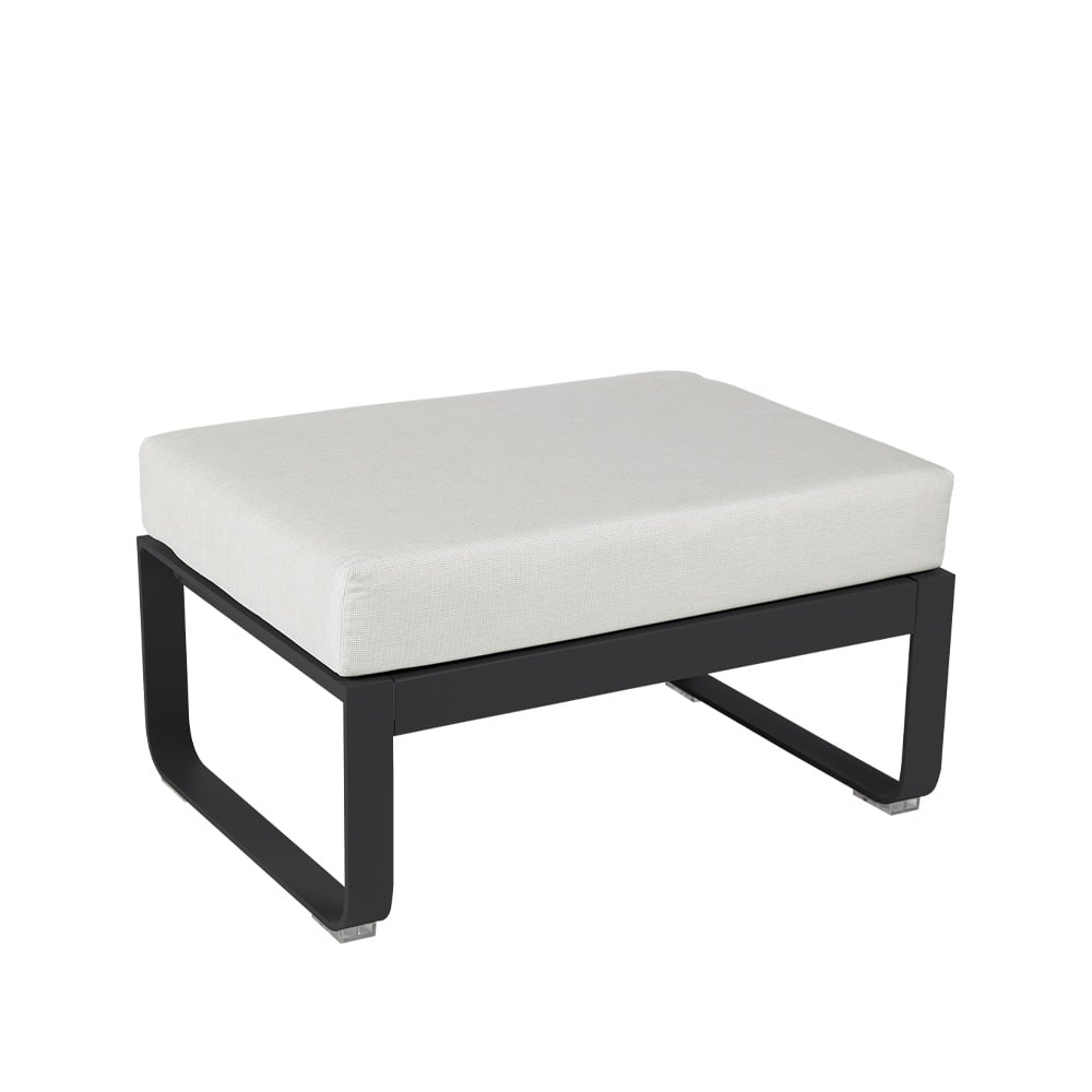Fermob Bellevie 1-sits fotpall anthracite, off-white dyna