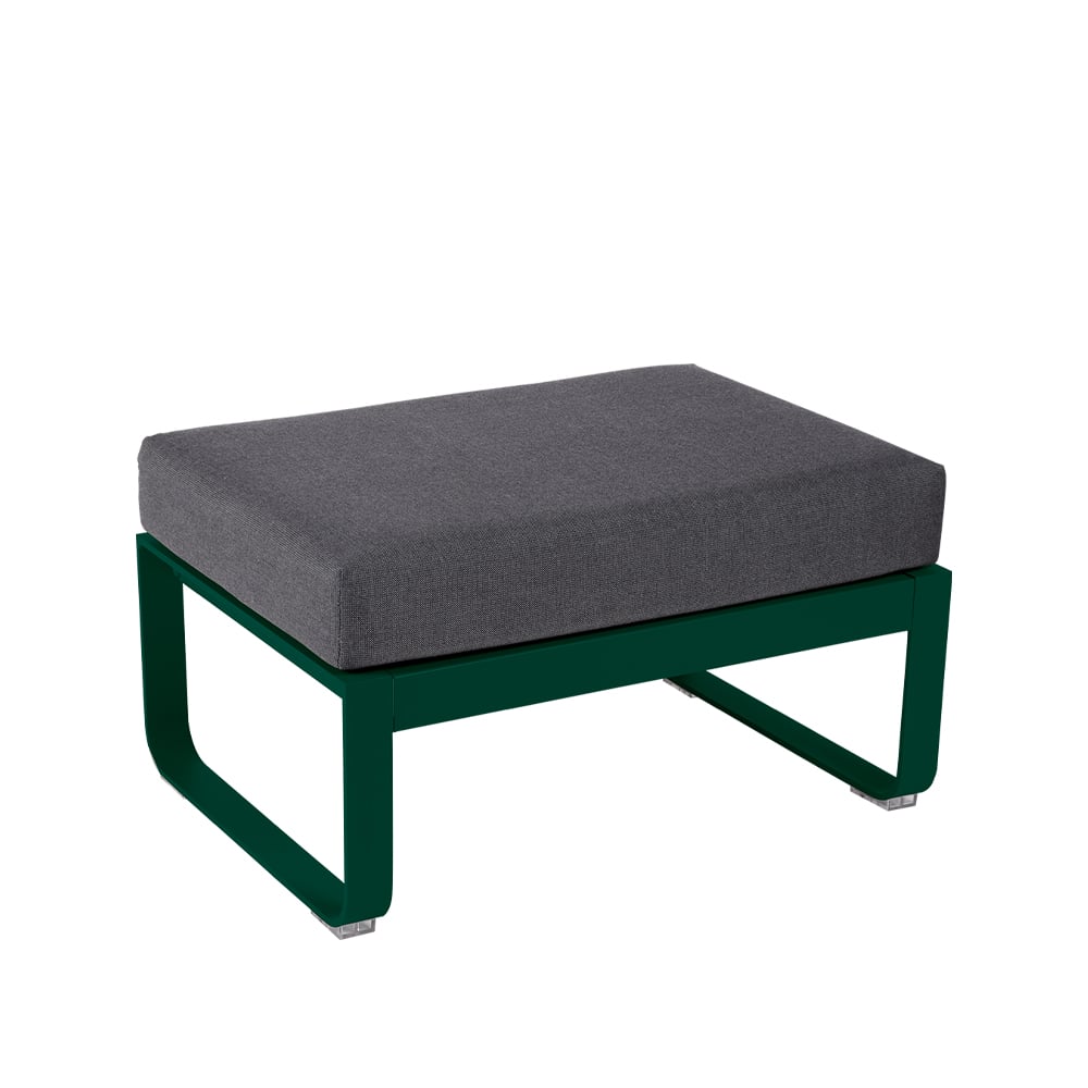 Fermob Bellevie 1-sits fotpall cedar green, graphite grey dyna