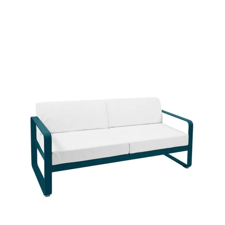 Bellevie 2-sits soffa - Acapulco blue (blå), off-white dyna - Fermob