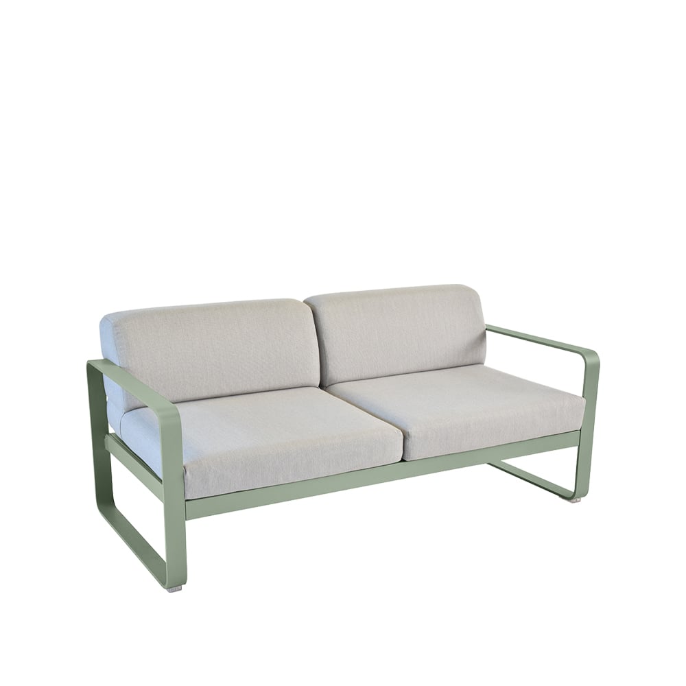 Fermob Bellevie 2-sits soffa cactus, flannel grey dyna