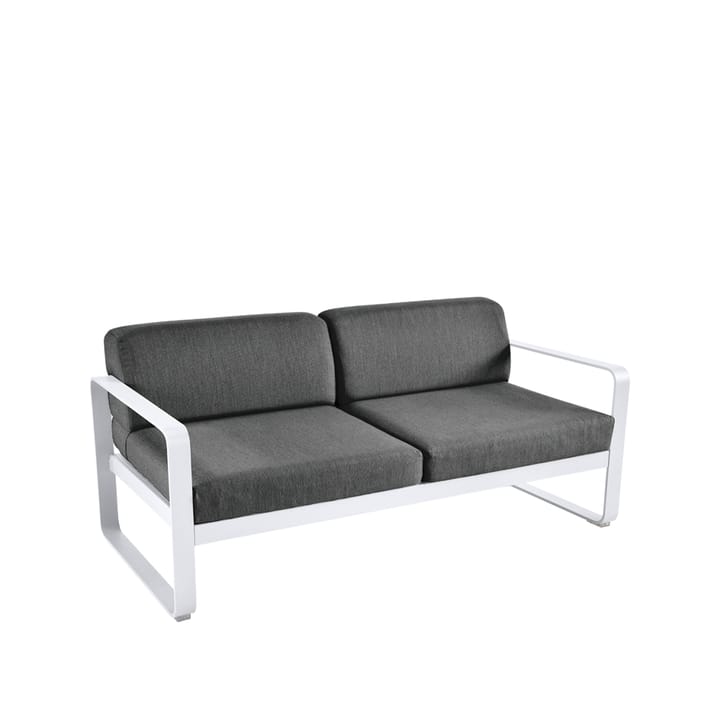 Bellevie 2-sits soffa - cotton white, graphite grey dyna - Fermob