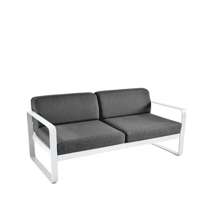 Bellevie 2-sits soffa - Cotton white (vit), graphite grey dyna - Fermob