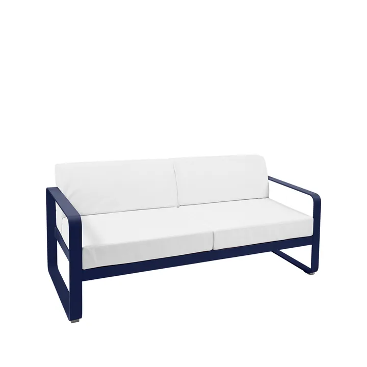 Bellevie 2-sits soffa - Deep blue (blå), off-white dyna - Fermob