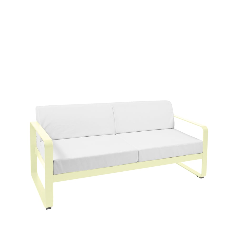 Fermob Bellevie 2-sits soffa frosted lemon, off-white dyna