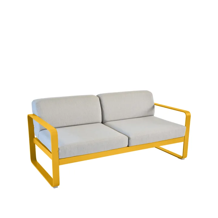 Bellevie 2-sits soffa - Honey (gul), flannel grey dyna - Fermob