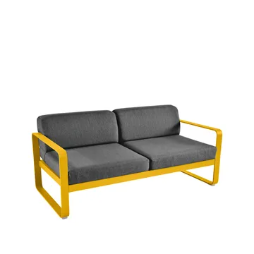 Bellevie 2-sits soffa - Honey (gul), graphite grey dyna - Fermob