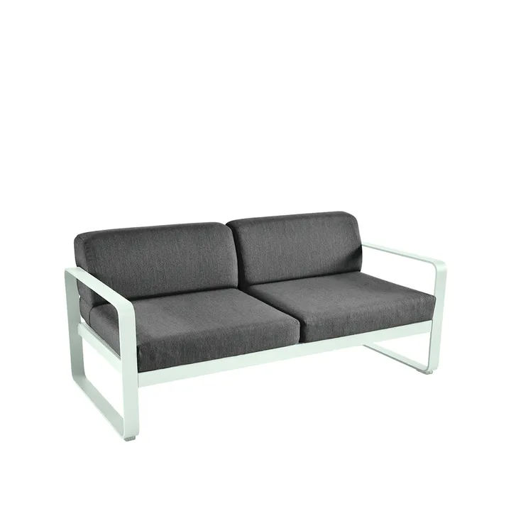 Bellevie 2-sits soffa - Ice mint (grön), graphite grey dyna - Fermob