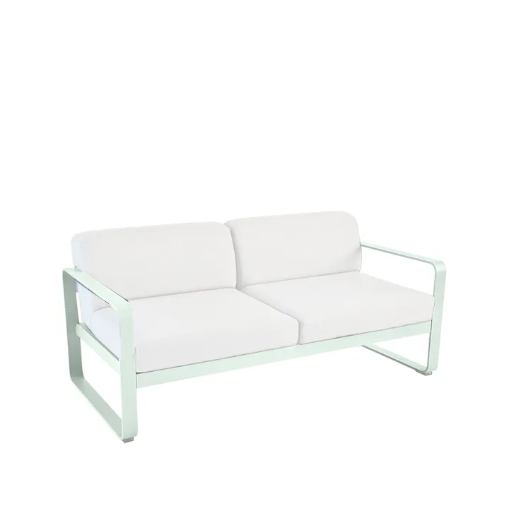 Bellevie 2-sits soffa - Ice mint (grön), off-white dyna - Fermob