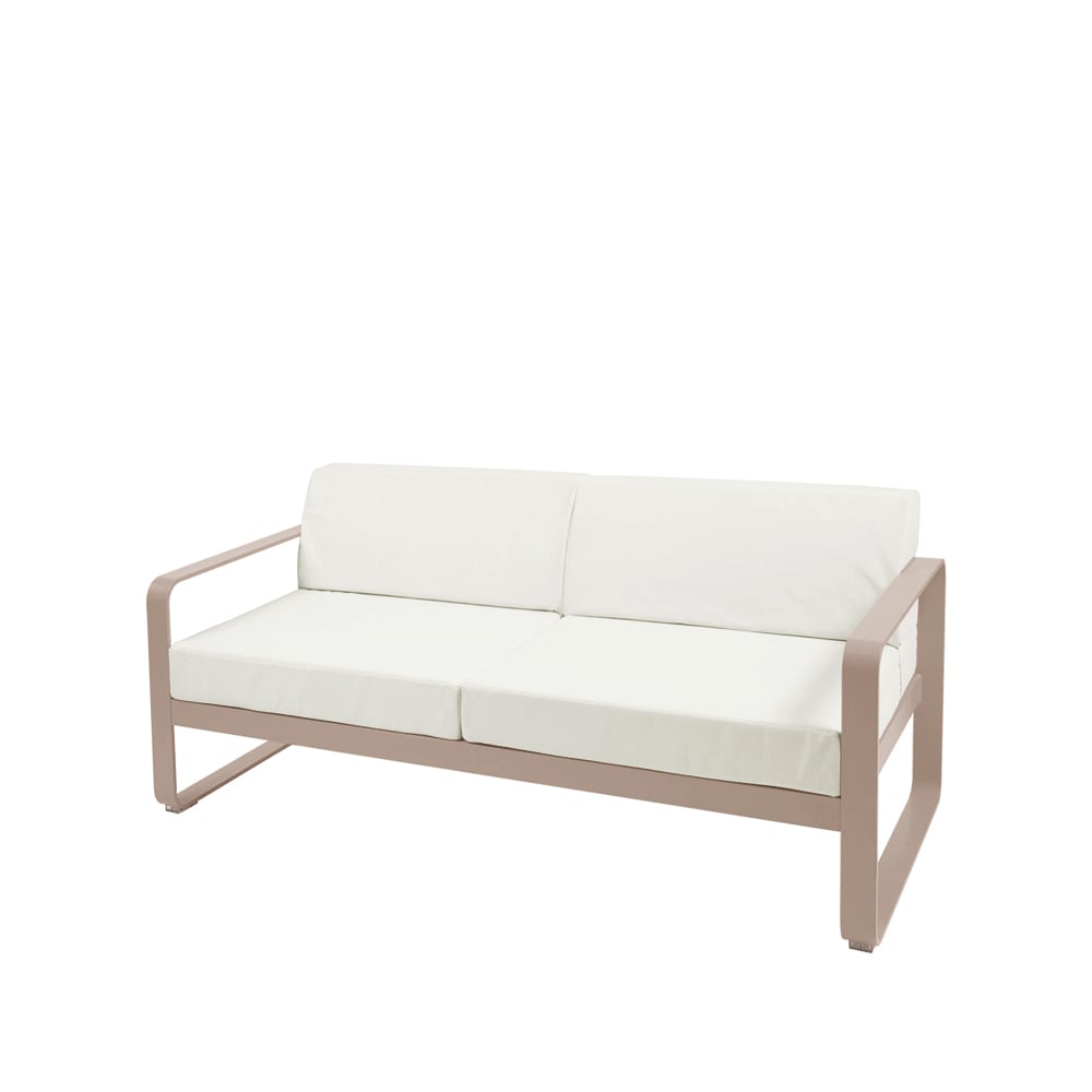 Fermob Bellevie 2-sits soffa nutmeg, off-white dyna