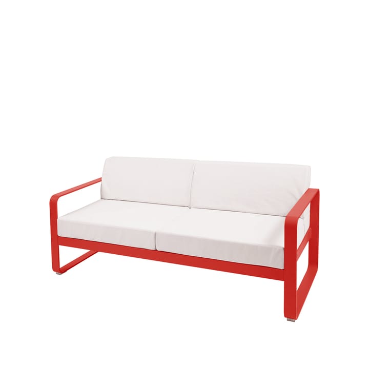 Bellevie 2-sits soffa - poppy, off-white dyna - Fermob