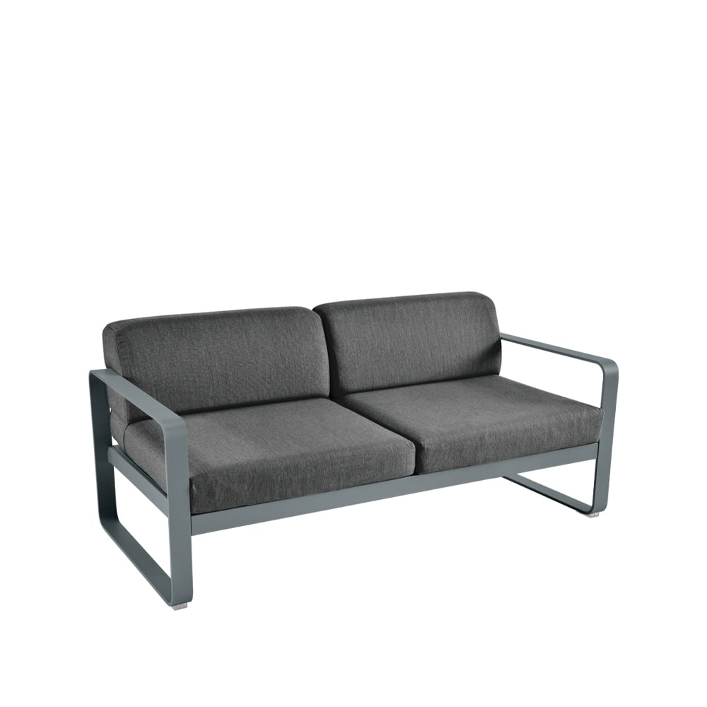 Fermob Bellevie 2-sits soffa storm grey, graphite grey dyna