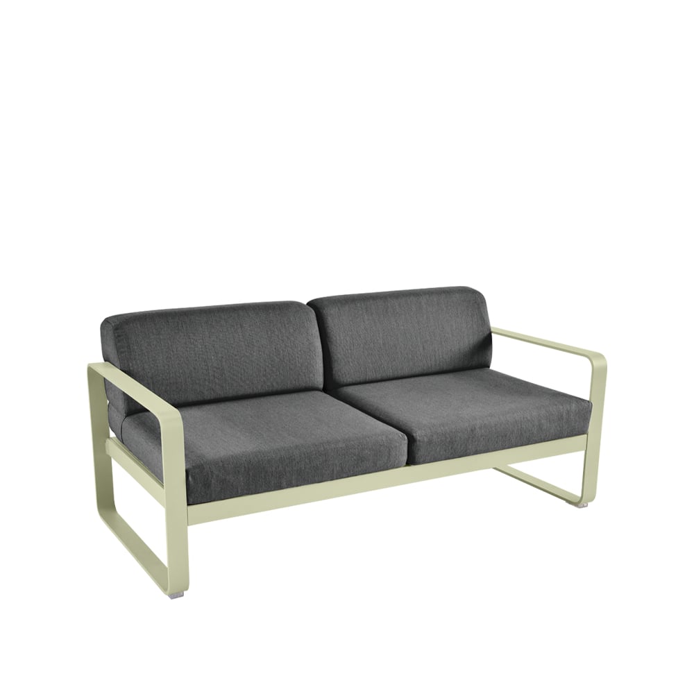 Fermob Bellevie 2-sits soffa willow green, graphite grey dyna
