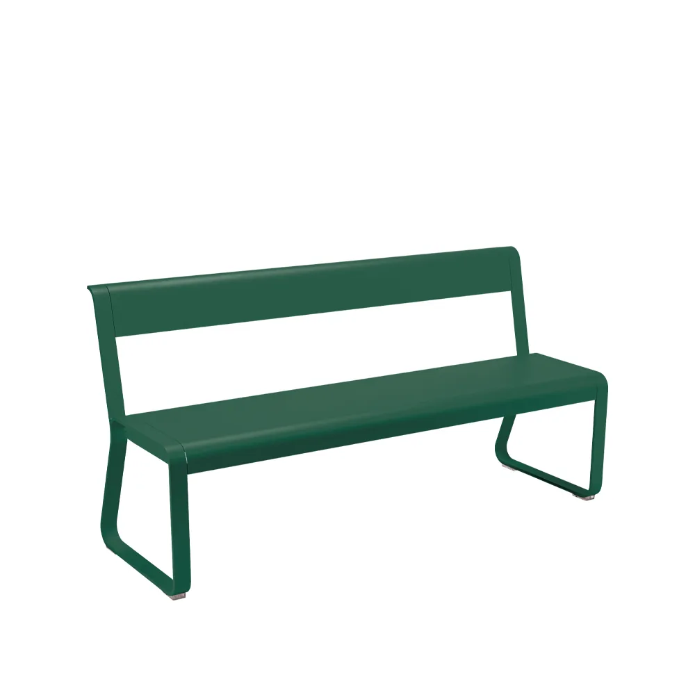 Bellevie bänk med ryggstöd, Cedar green (grön) Fermob